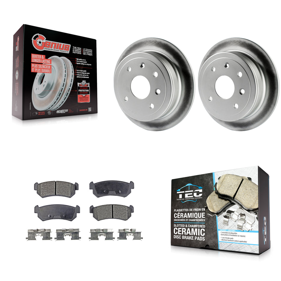 Rear Coated Disc Brake Rotors And Ceramic Pad Kit For Chevrolet Optra Suzuki Forenza Reno KGT-101308