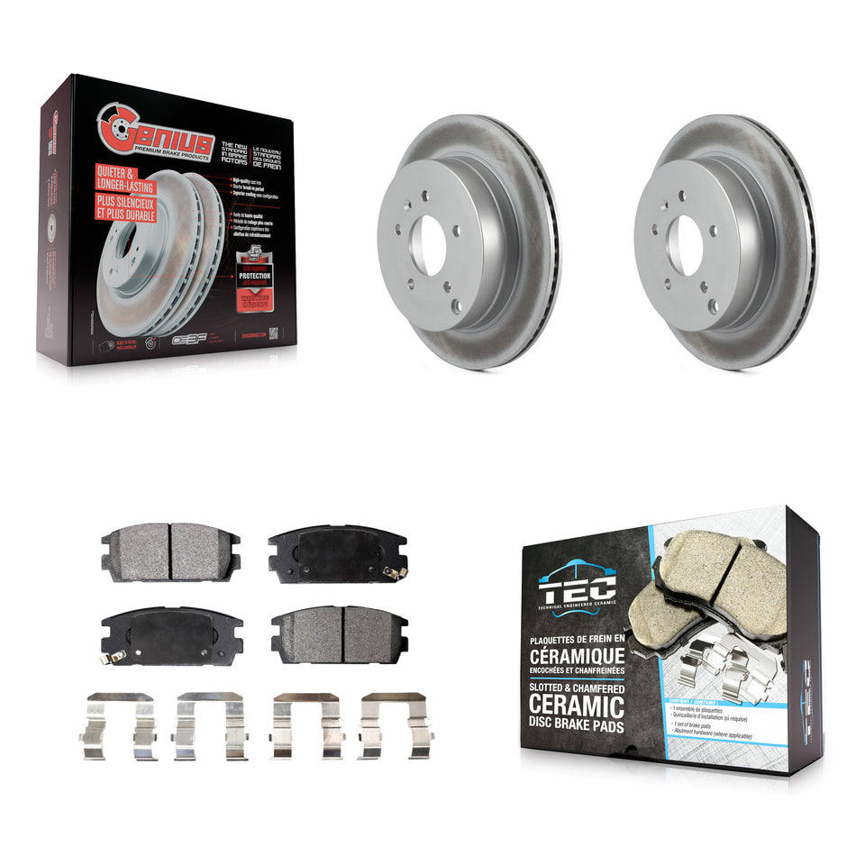 Rear Coated Brake Rotors Ceramic Pad Kit For Chevrolet Equinox Pontiac Torrent Saturn Vue KGT-101312