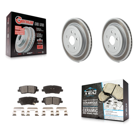Rear Coated Disc Brake Rotors And Ceramic Pads Kit For Cadillac CTS KGT-101320