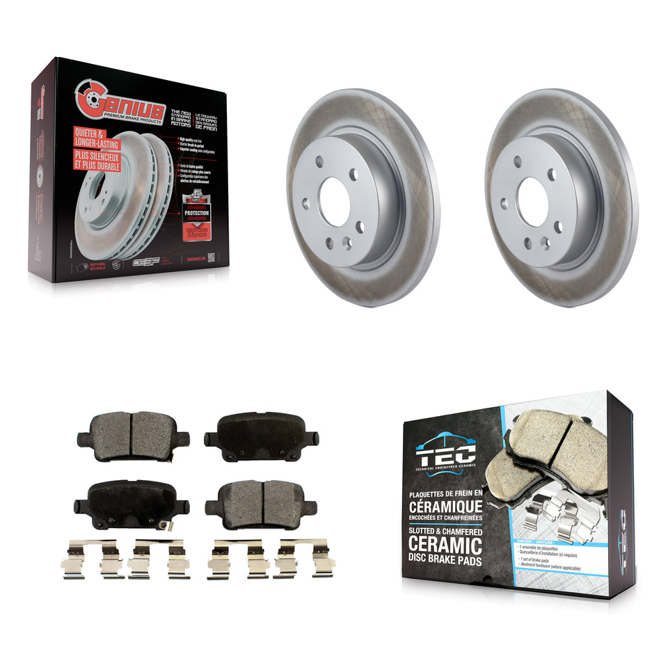 Rear Coat Brake Rotors Ceramic Pad Kit For Chevrolet Cruze With 268mm Diameter Rotor KGT-101324