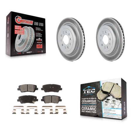 Rear Coated Disc Brake Rotors And Ceramic Pads Kit For Cadillac ATS KGT-101333