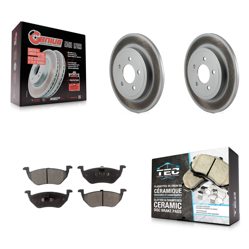 Rear Coat Disc Brake Rotors Ceramic Pad Kit For Ford Escape Mazda Tribute Mercury Mariner KGT-101354