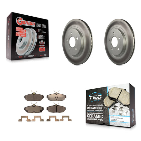 Rear Coated Disc Brake Rotors And Ceramic Pads Kit For Ford Mustang KGT-101357