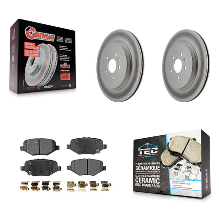 Rear Coated Brake Rotors Ceramic Pad Kit For Ford Explorer Flex Taurus Police Interceptor KGT-101378
