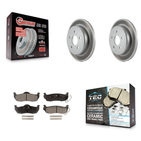 Rear Coated Disc Brake Rotors And Ceramic Pads Kit For Jeep Grand Cherokee Commander KGT-101401
