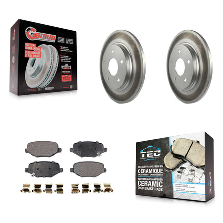 Rear Coat Brake Rotor Ceramic Pad Kit For Dodge Grand Caravan Chrysler Town & Country Ram KGT-101416