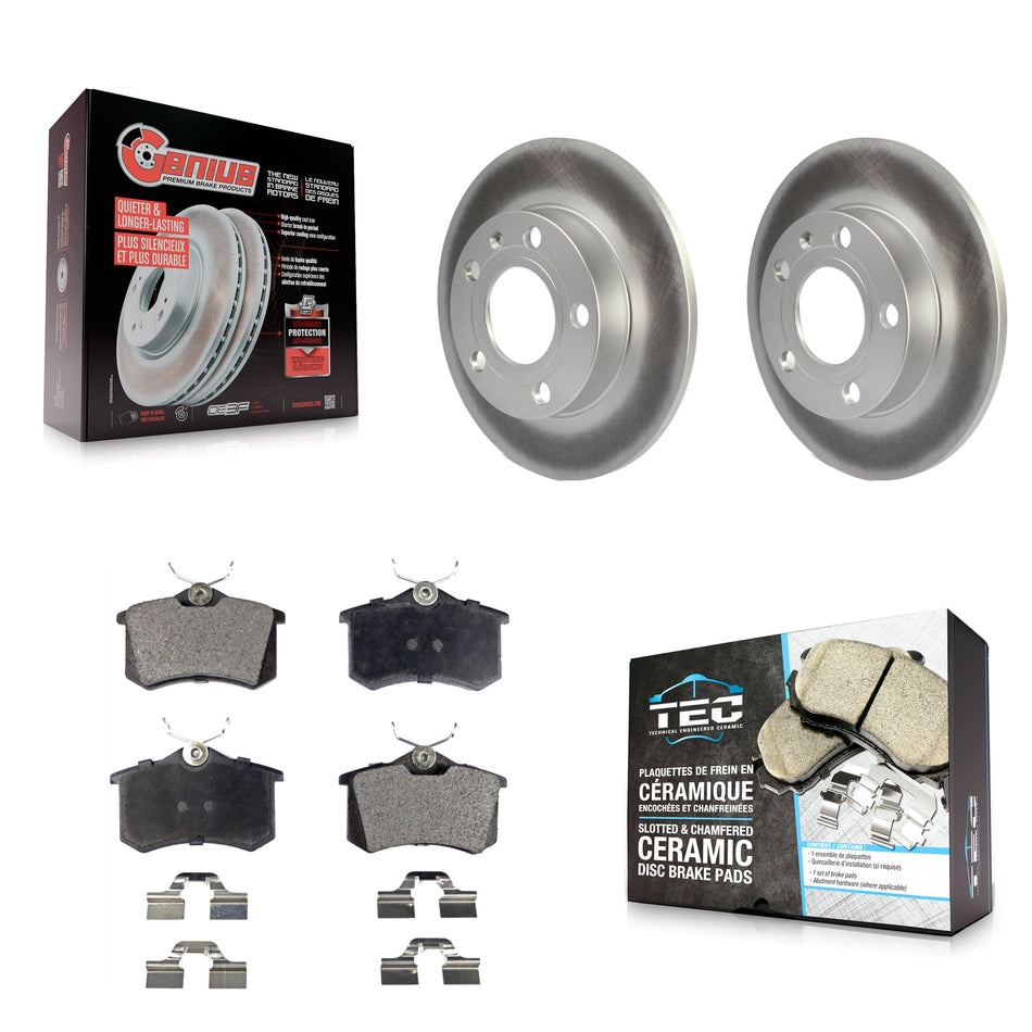 Rear Coat Disc Brake Rotors Ceramic Pad Kit For Audi A4 S4 With 245mm Diameter Rotor KGT-101438