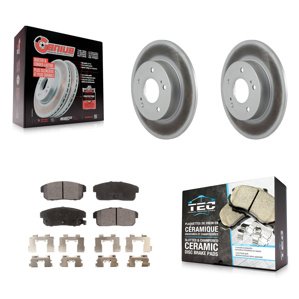 Rear Coated Disc Brake Rotors And Ceramic Pads Kit For Nissan Maxima INFINITI I35 I30 KGT-101441