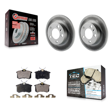 Rear Coat Disc Brake Rotors Ceramic Pad Kit For Volkswagen Jetta Golf City Beetle Audi TT KGT-101451