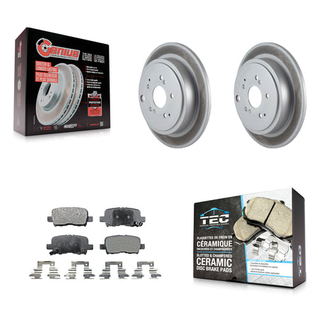 Rear Coated Disc Brake Rotors And Ceramic Pads Kit For Honda Pilot Acura MDX KGT-101461