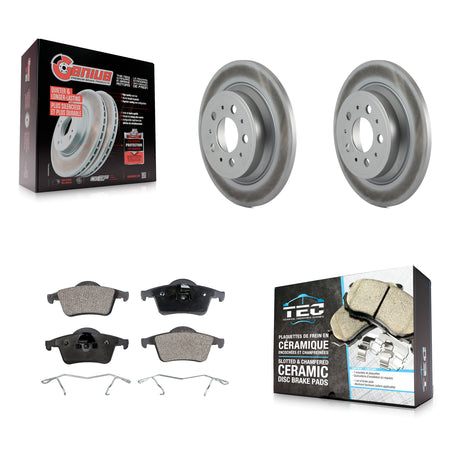 Rear Coated Disc Brake Rotors And Ceramic Pads Kit For Volvo S60 XC70 V70 S80 KGT-101462
