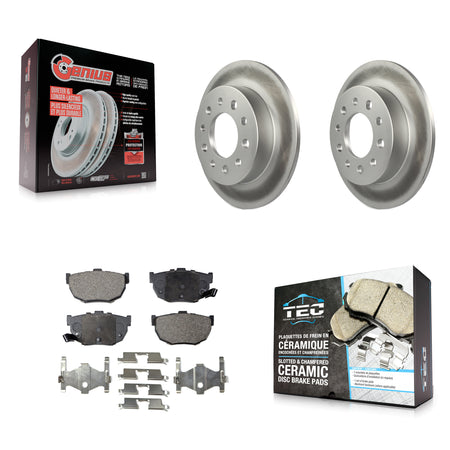 Rear Coated Disc Brake Rotors And Ceramic Pads Kit For 2003-2008 Hyundai Tiburon KGT-101468