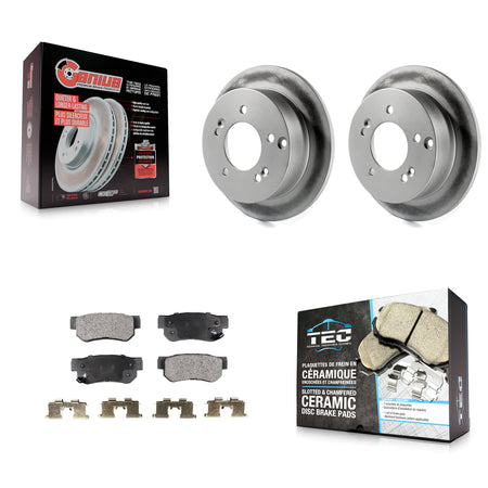 Rear Coat Brake Rotor Ceramic Pad Kit For Hyundai Tucson Kia Sportage Sonata Optima XG350 KGT-101473