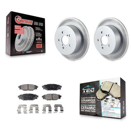 Rear Coated Disc Brake Rotors And Ceramic Pads Kit For Subaru Outback Legacy KGT-101515