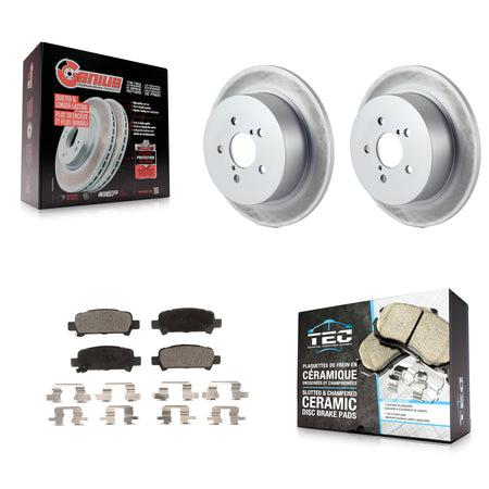 Rear Coat Brake Rotor Ceramic Pad Kit For 2008-2009 Subaru Legacy With 17" Factory Wheels KGT-101516