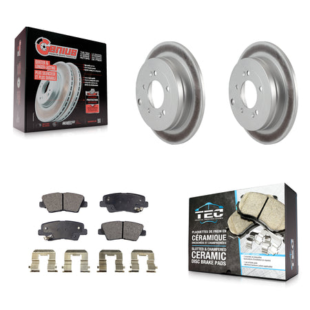 Rear Coated Disc Brake Rotors And Ceramic Pads Kit For Kia Amanti Hyundai Azera KGT-101524