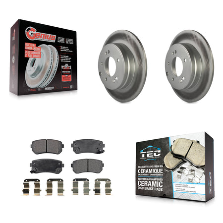 Rear Coated Disc Brake Rotors And Ceramic Pads Kit For Hyundai Tucson Sonata Kia Cadenza KGT-101527