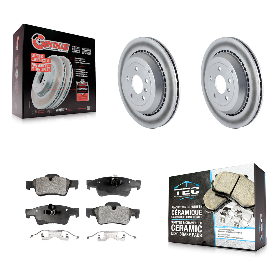 Rear Coat Brake Rotor Ceramic Pad Kit For Mercedes-Benz ML350 GL350 R350 GL320 GL450 R320 KGT-101532