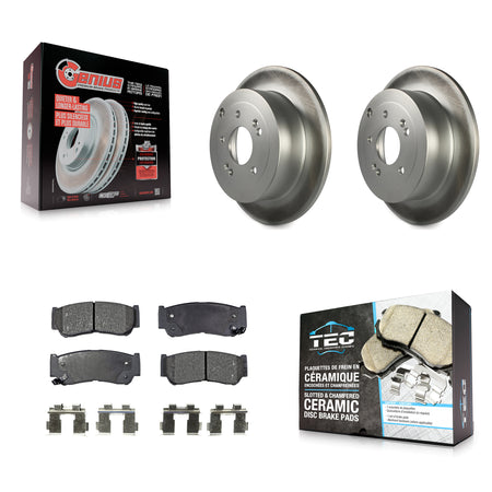 Rear Coated Disc Brake Rotors And Ceramic Pads Kit For 2007-2009 Hyundai Santa Fe KGT-101543