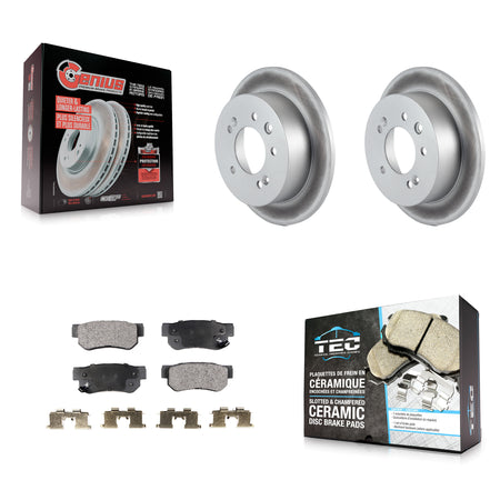 Rear Coated Disc Brake Rotors And Ceramic Pads Kit For Hyundai Elantra KGT-101555