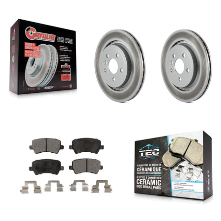 Rear Coated Disc Brake Rotors And Ceramic Pads Kit For Volvo XC70 S60 V60 S80 V70 KGT-101575