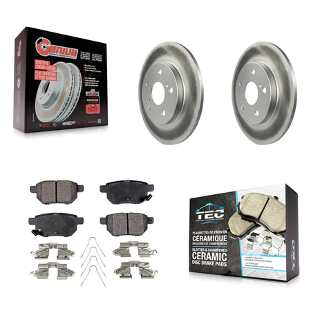 Rear Coat Brake Rotors Ceramic Pad Kit For Toyota Matrix Pontiac Vibe Corolla iM Scion xB KGT-101580