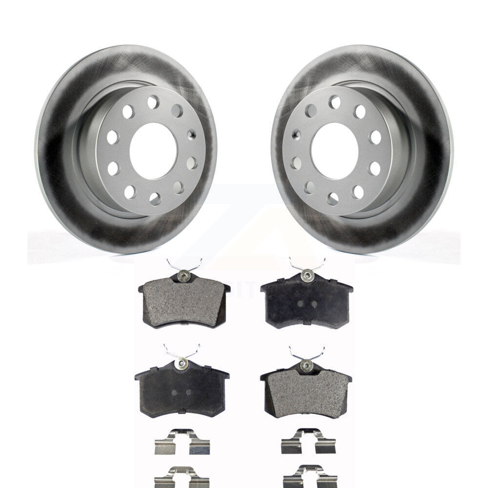 Rear Coated Disc Brake Rotors And Ceramic Pads Kit For Volkswagen Golf Alltrack KGT-101620