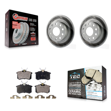 Rear Coat Brake Rotor Ceramic Pad Kit For Volkswagen Jetta Beetle Golf SportWagen Audi A3 KGT-101621