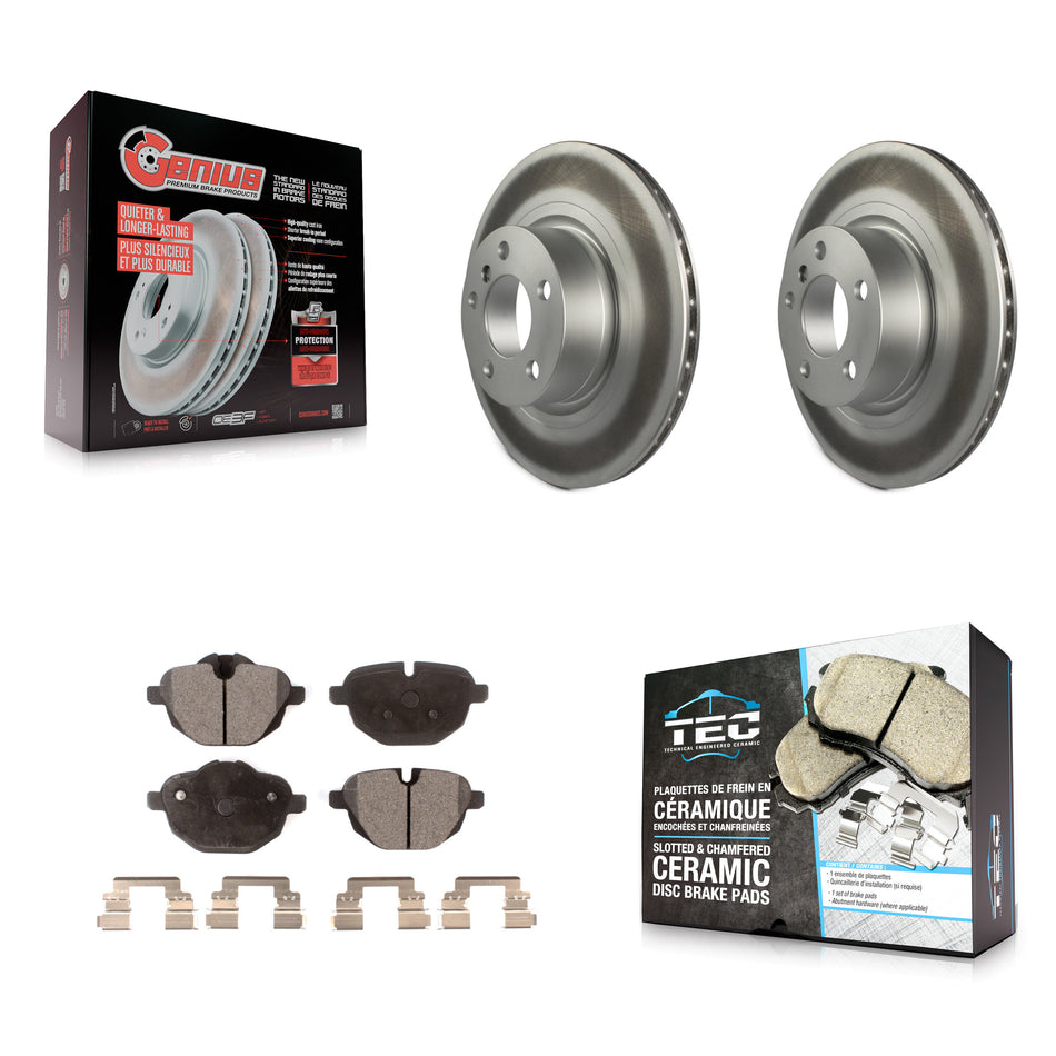 Rear Coated Disc Brake Rotors And Ceramic Pads Kit For BMW X3 X4 KGT-101628