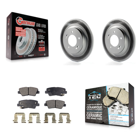 Rear Coated Disc Brake Rotors And Ceramic Pads Kit For Hyundai Sonata Azera KGT-101647