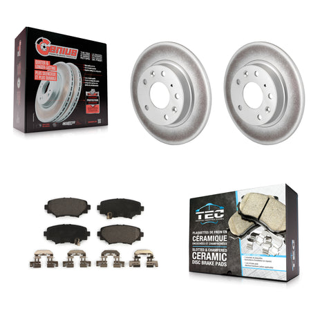 Rear Coated Disc Brake Rotors And Ceramic Pads Kit For Mazda 3 Sport KGT-101663