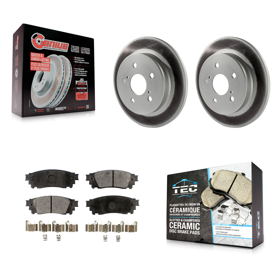 Rear Coat Disc Brake Rotor Ceramic Pad Kit For Toyota RAV4 Camry Lexus C-HR NX300 Corolla KGT-101672