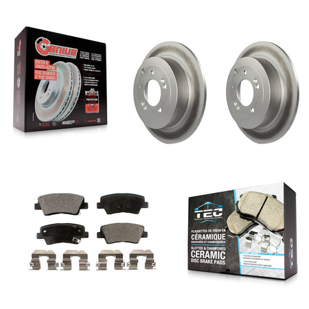 Rear Coated Disc Brake Rotors And Ceramic Pads Kit For Hyundai Tucson Kia Sportage KGT-101675