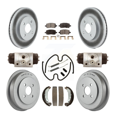 Front Rear Coat Brake Rotors Ceramic Pad Drum Kit (9Pc) For 03 Saturn Ion To VIN 3Z100143 KGT-101872