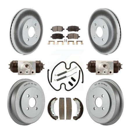 Front Rear Coated Brake Rotor Ceramic Pad Drum Kit (9Pc) For Pontiac Chevrolet Cobalt Ion KGT-101873