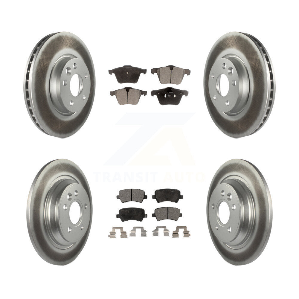 Front Rear Coat Brake Rotor Ceramic Pad Kit For Volvo V70 With 300mm Diameter KGT-101926