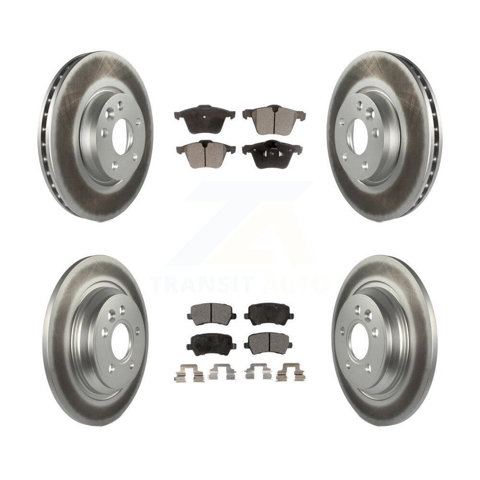 Front Rear Coat Brake Rotor Ceramic Pad Kit For Volvo V70 With 300mm Diameter KGT-101926