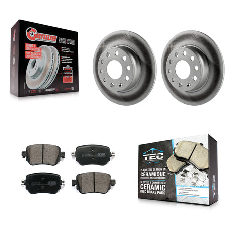 Rear Coat Brake Rotors Ceramic Pad Kit For Volkswagen Golf SportWagen Passat GTI Alltrack KGT-101938