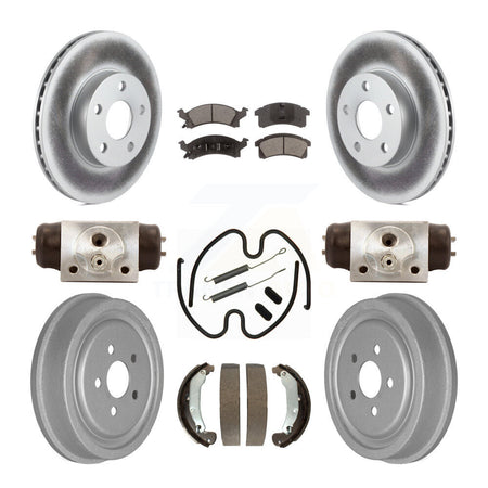 Front Rear Coat Disc Brake Rotor Ceramic Pad Drum Kit (9Pc) For Pontiac Sunfire Chevrolet KGT-101957