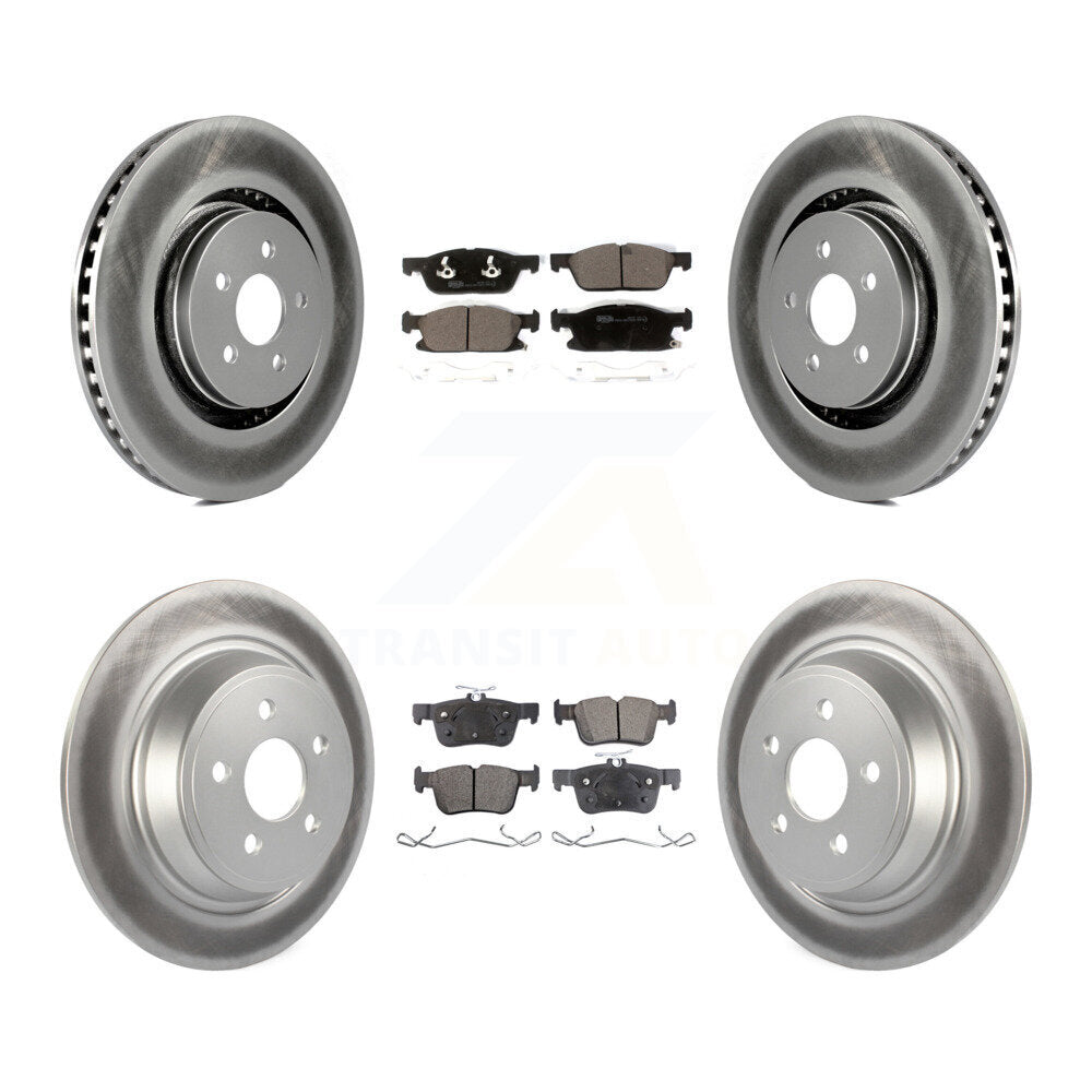 Front Rear Coat Disc Brake Rotors Ceramic Pad Kit For Ford Fusion Lincoln MKZ Continental KGT-101975