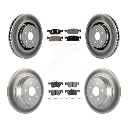 Front Rear Coat Disc Brake Rotors Ceramic Pad Kit For Ford Fusion Lincoln MKZ Continental KGT-101975