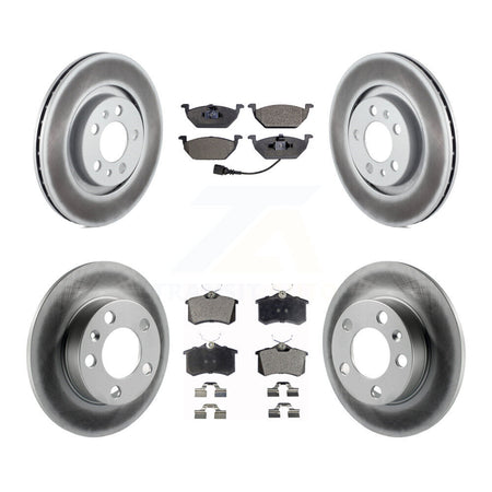 Front Rear Coated Disc Brake Rotors And Ceramic Pads Kit For Volkswagen Beetle KGT-101978