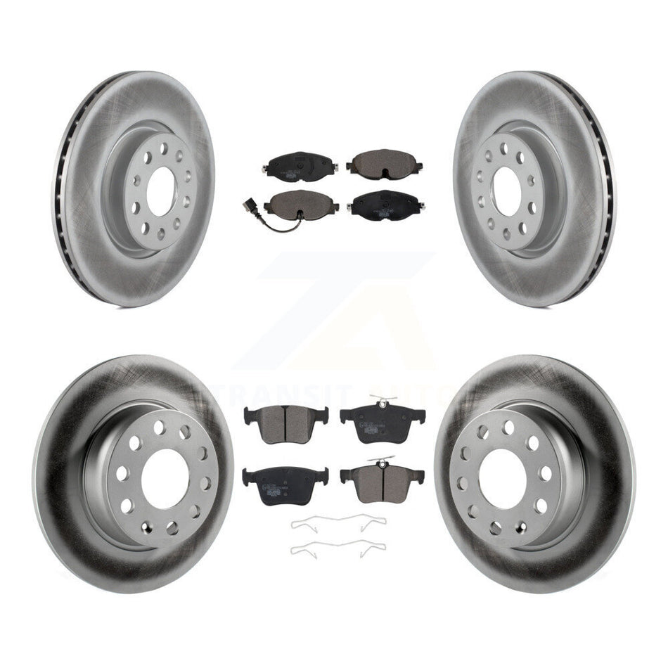 Front Rear Coat Brake Rotor Ceramic Pad Kit For Volkswagen Taos Audi A3 Quattro Sportback KGT-101985
