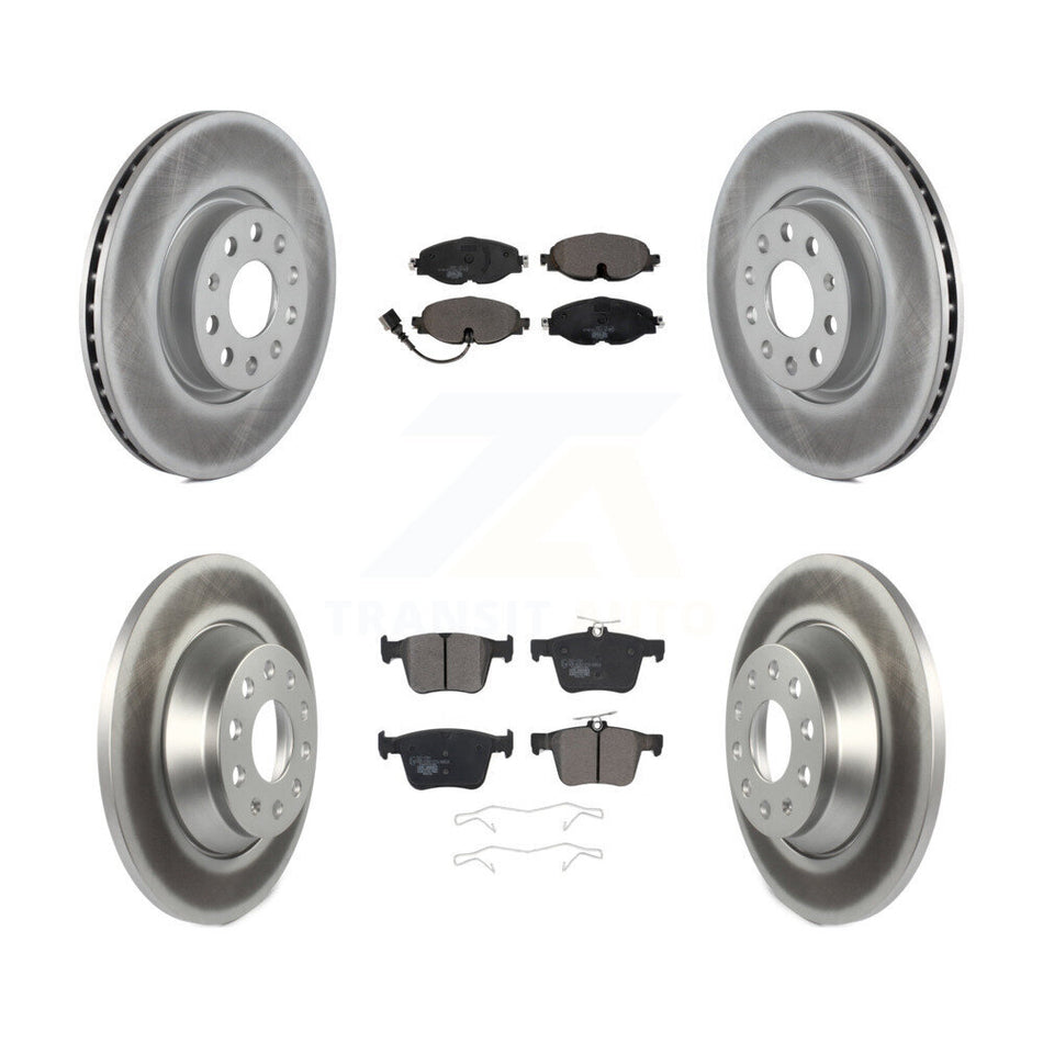 Front Rear Coated Disc Brake Rotors And Ceramic Pads Kit For Audi TT Quattro KGT-101987