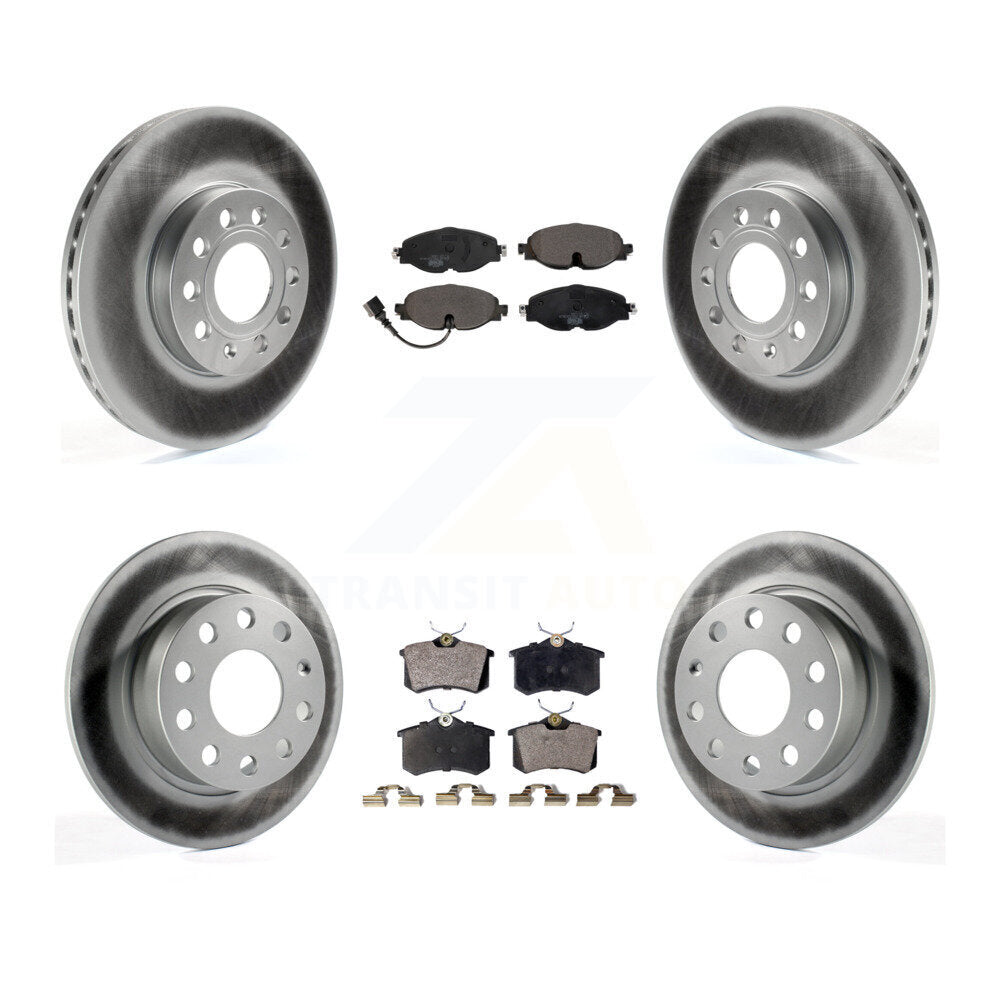 Front Rear Coat Brake Rotors Ceramic Pad Kit For Volkswagen Golf SportWagen DIESEL engine KGT-101991