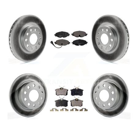 Front Rear Coat Brake Rotors Ceramic Pad Kit For Volkswagen Golf SportWagen DIESEL engine KGT-101991