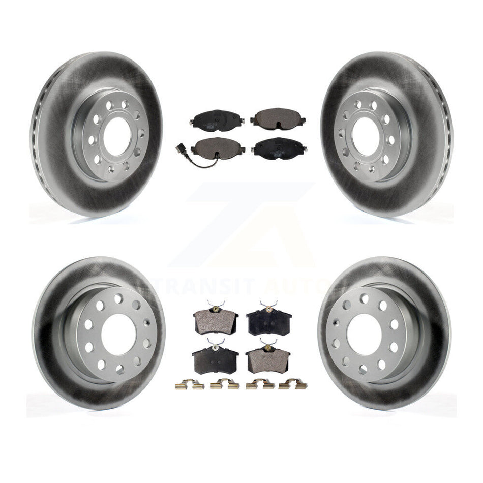 Front Rear Coat Brake Rotors Ceramic Pad Kit For Volkswagen Golf SportWagen DIESEL engine KGT-101991