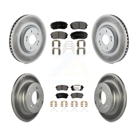 Front Rear Coat Disc Brake Rotor Ceramic Pad Kit For Kia Optima With Manual Parking KGT-101998