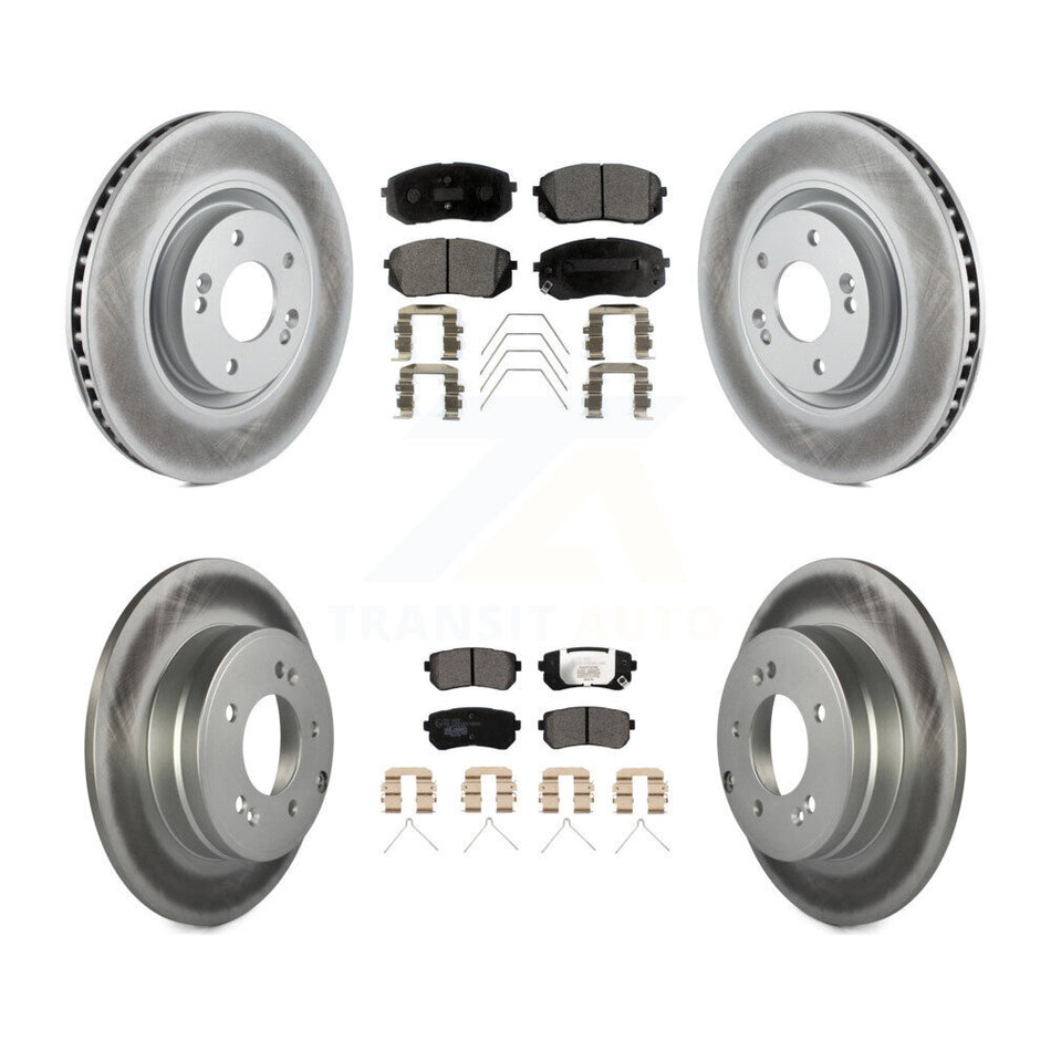 Front Rear Coat Disc Brake Rotor Ceramic Pad Kit For Kia Optima With Manual Parking KGT-101998