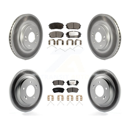 Front Rear Coat Brake Rotor Ceramic Pad Kit For 16 Kia Optima With Electric Parking KGT-102006